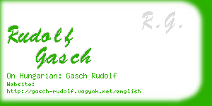 rudolf gasch business card